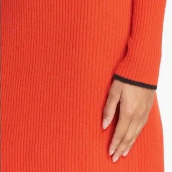 007 RAG & BONE Women's Liliana Long Sleeve Cashmere Sunburst Dress, Large - Picture 12 of 14